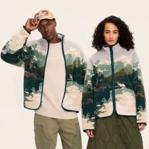 Woolrich x Target  Landscape Printed Zip-Up Fleece Jacket XXL Unisex NWT